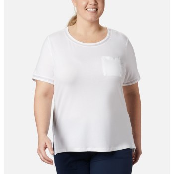 Columbia PFG Slack Water Knit Pocket Plus Size, Camiseta Blancos Para Mujer | 619485-XZF